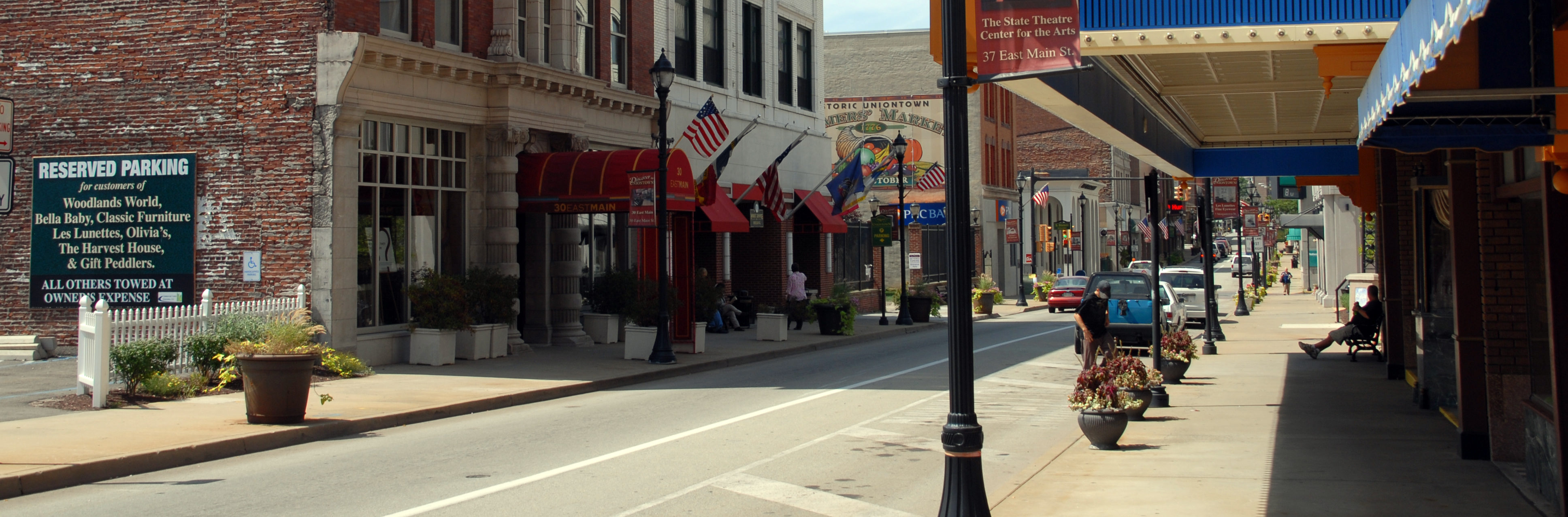 Scenic street view of historic Uniontown